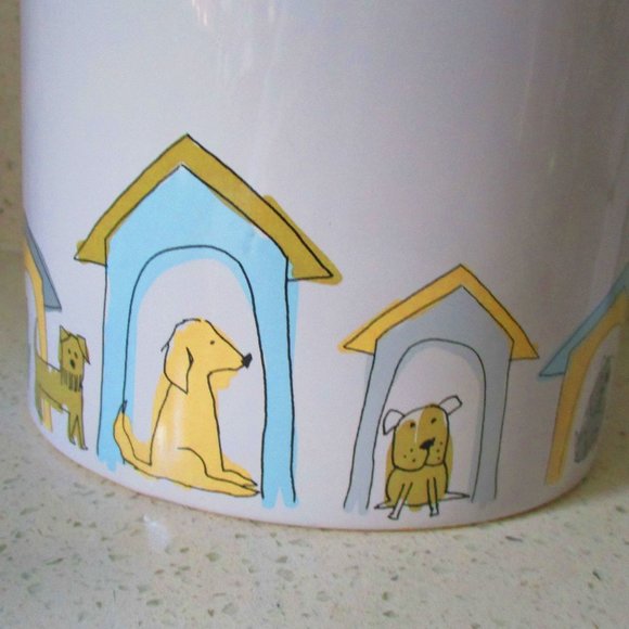 Stoneware Dog Treat Jar or Cookie Jar w/ Bone Lid - Picture 9 of 11